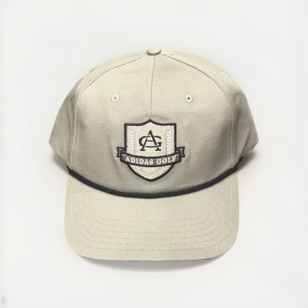 Adidas‎ Golf Cap Men's Beige Adjustable Strap Embroidered Logo One Size NWT